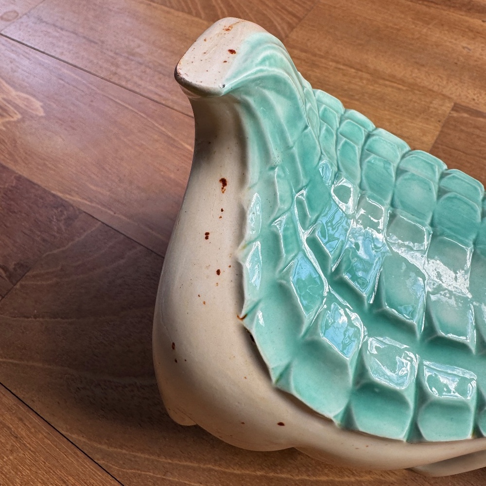 Vintage Ceramic Alligator/Crocodile Coin Bank w/plug marked by artist - Picture 9 of 9